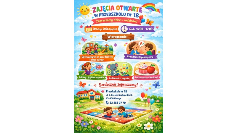 Grafika rysunkowa przedstawiająca dzici bawiące się w przedszkolu